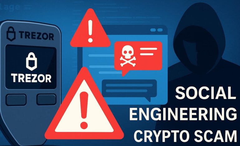 Trezor Hit by Social Engineering Crypto Scam via Fake Support Emails