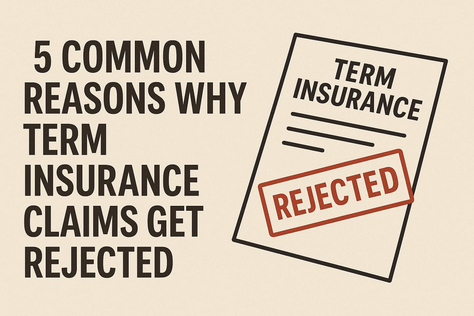 5 Common Reasons Why Term Insurance Claims Get Rejected